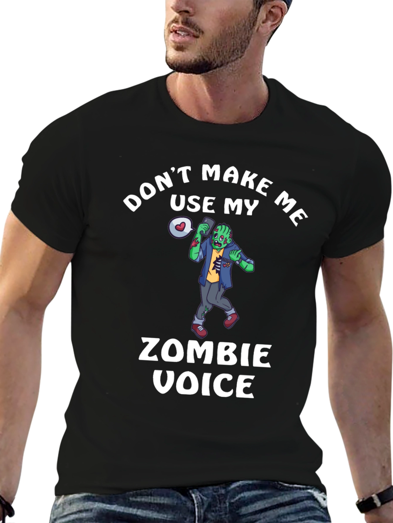 Zombie Voice T-Shirt - Funny Halloween Tee