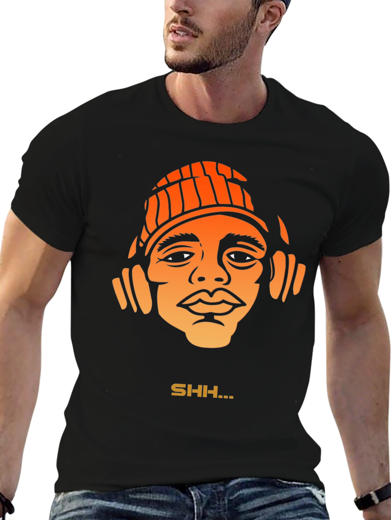 Cool Graphic T-Shirt with SHH... Design
