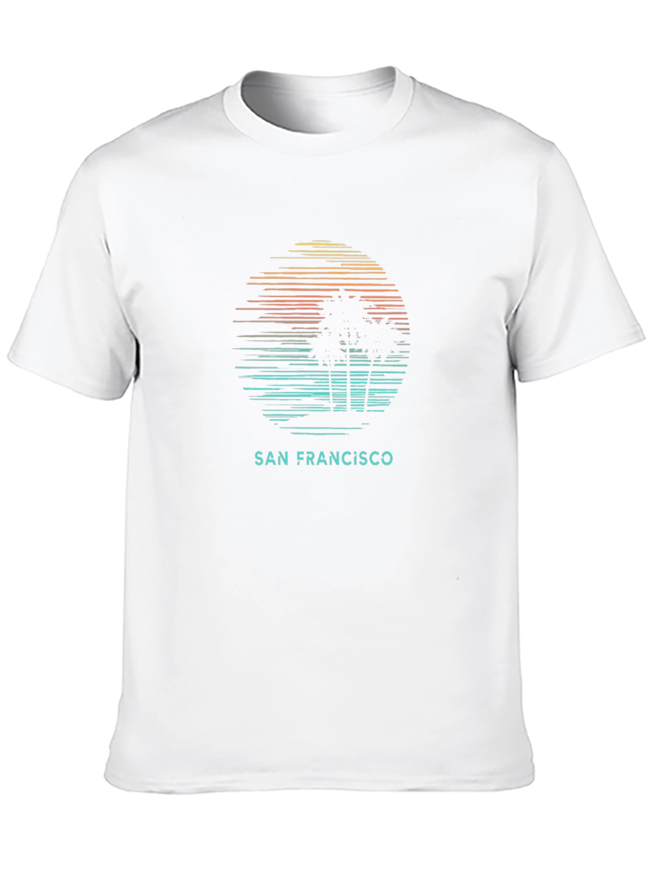 San Francisco Sunset Graphic Tee - Mens Black T-Shirt