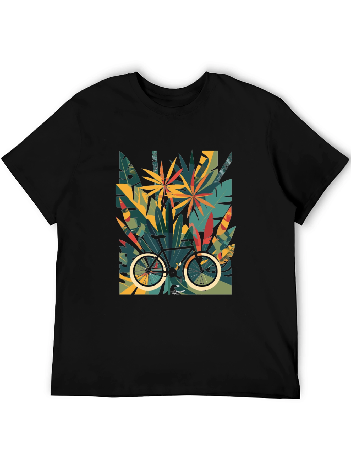 Tropical Bike Graphic Tee - Stylish Comfort