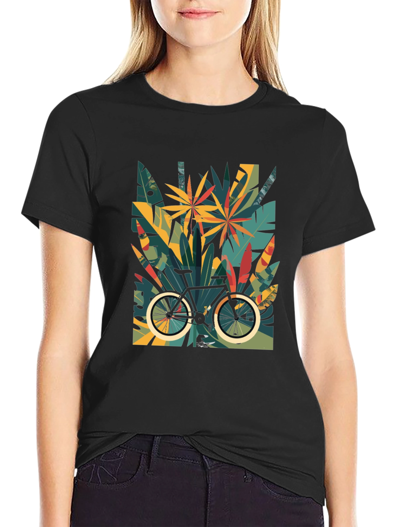 Tropical Bike Graphic Tee - Stylish Comfort