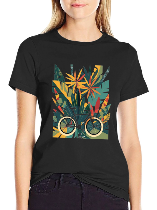 Tropical Bike Graphic Tee - Stylish Comfort