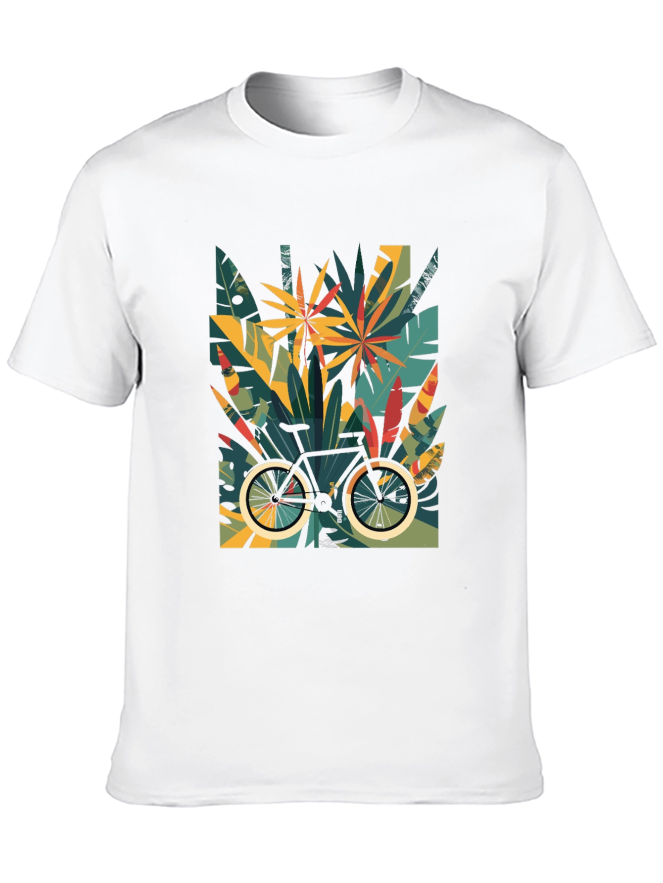 Tropical Bike Graphic Tee - Stylish Comfort