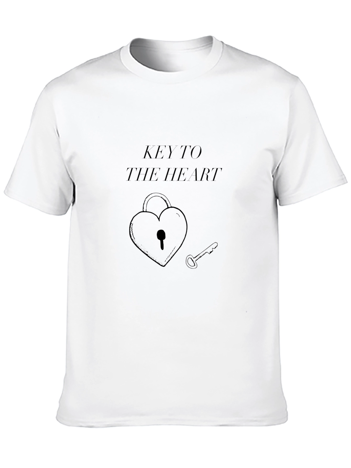 Key To My Heart Black Graphic Tee