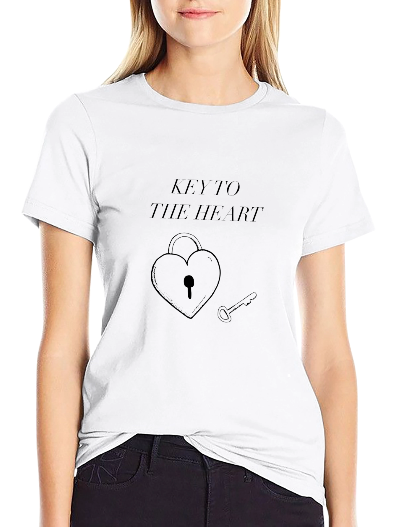 Key To My Heart Black Graphic Tee