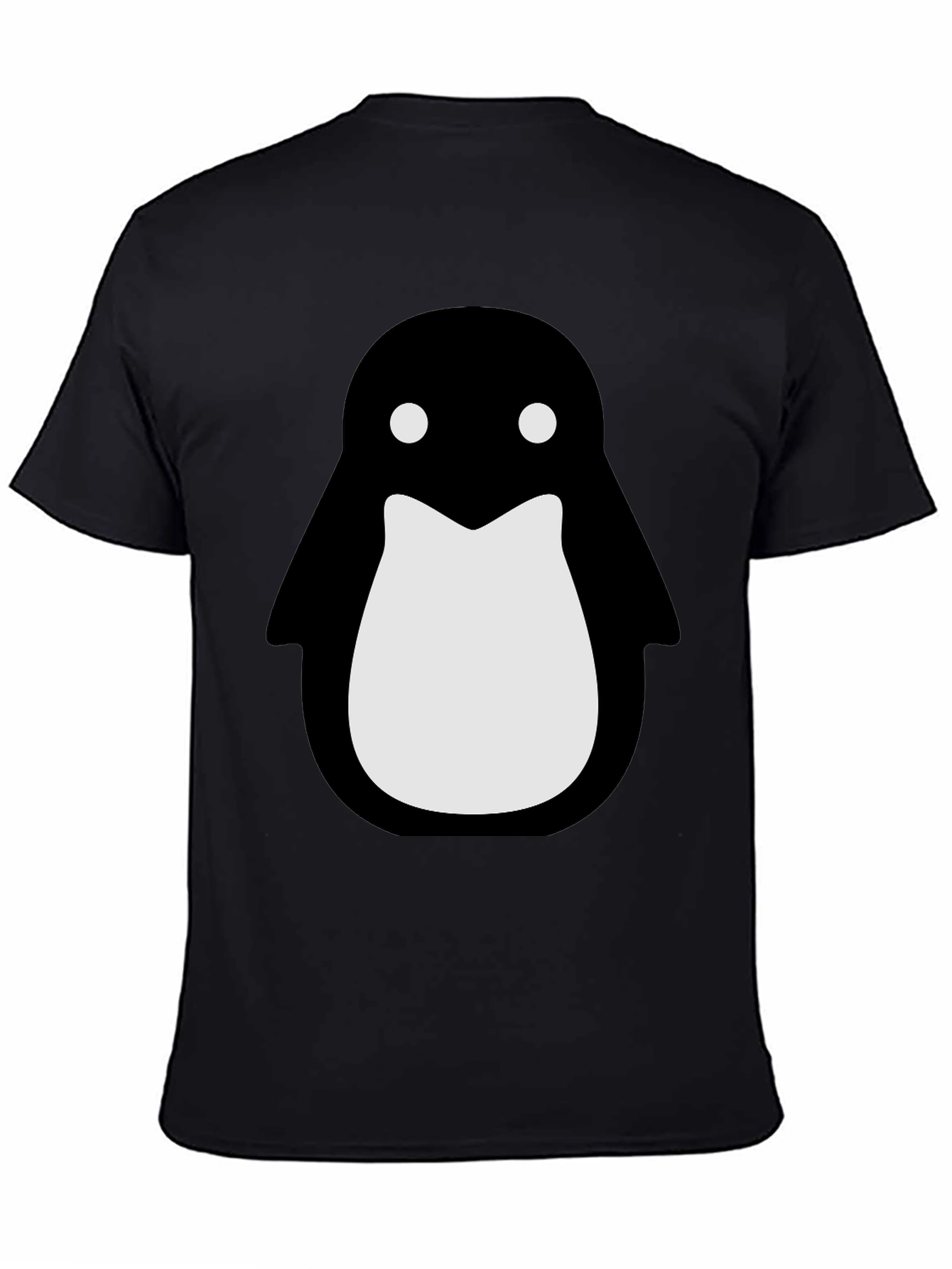Penguin Graphic Black T-Shirt - Stylish Crew Neck Tee