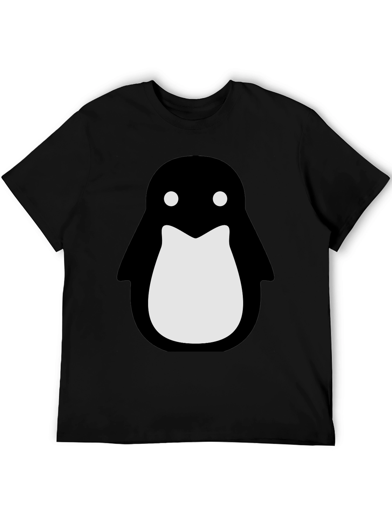 Penguin Graphic Black T-Shirt - Stylish Crew Neck Tee