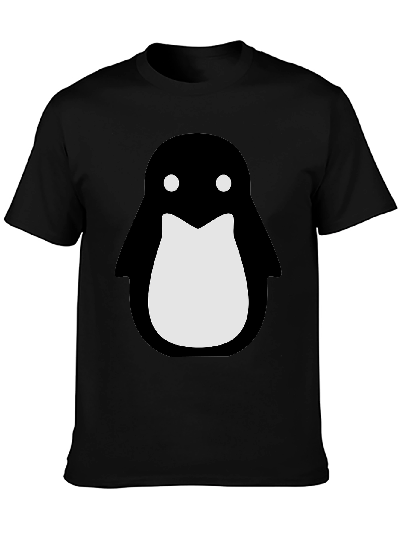 Penguin Graphic Black T-Shirt - Stylish Crew Neck Tee