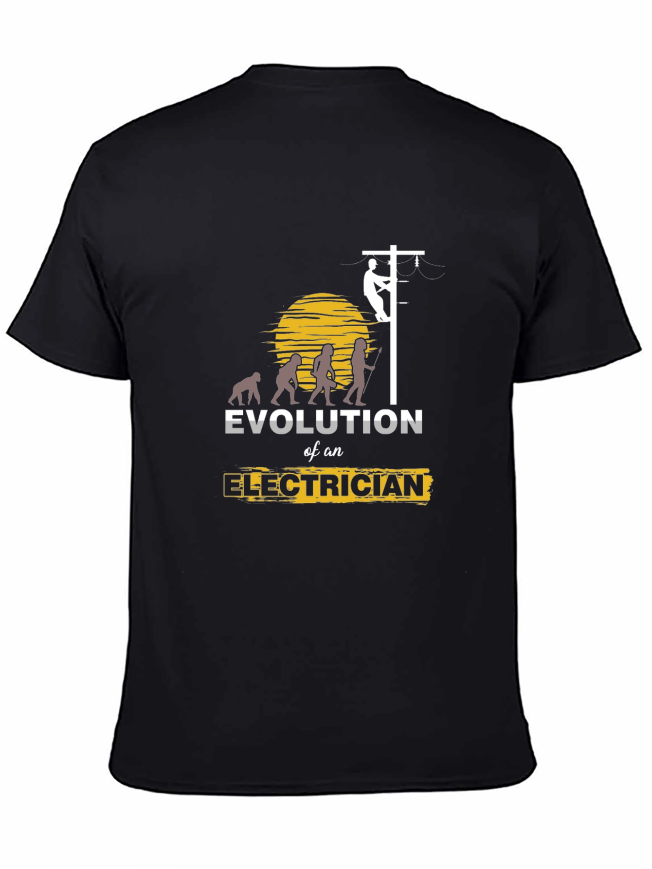 Evolution of an Electrician T-Shirt