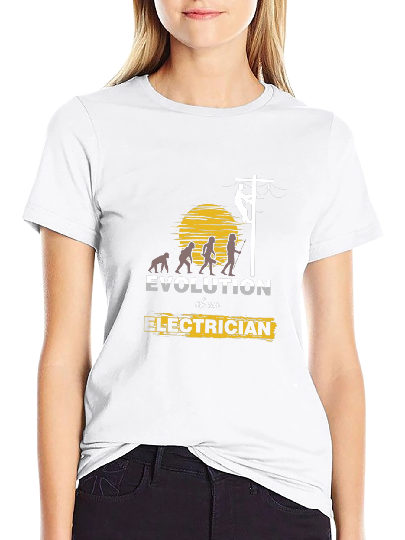 Evolution of an Electrician T-Shirt