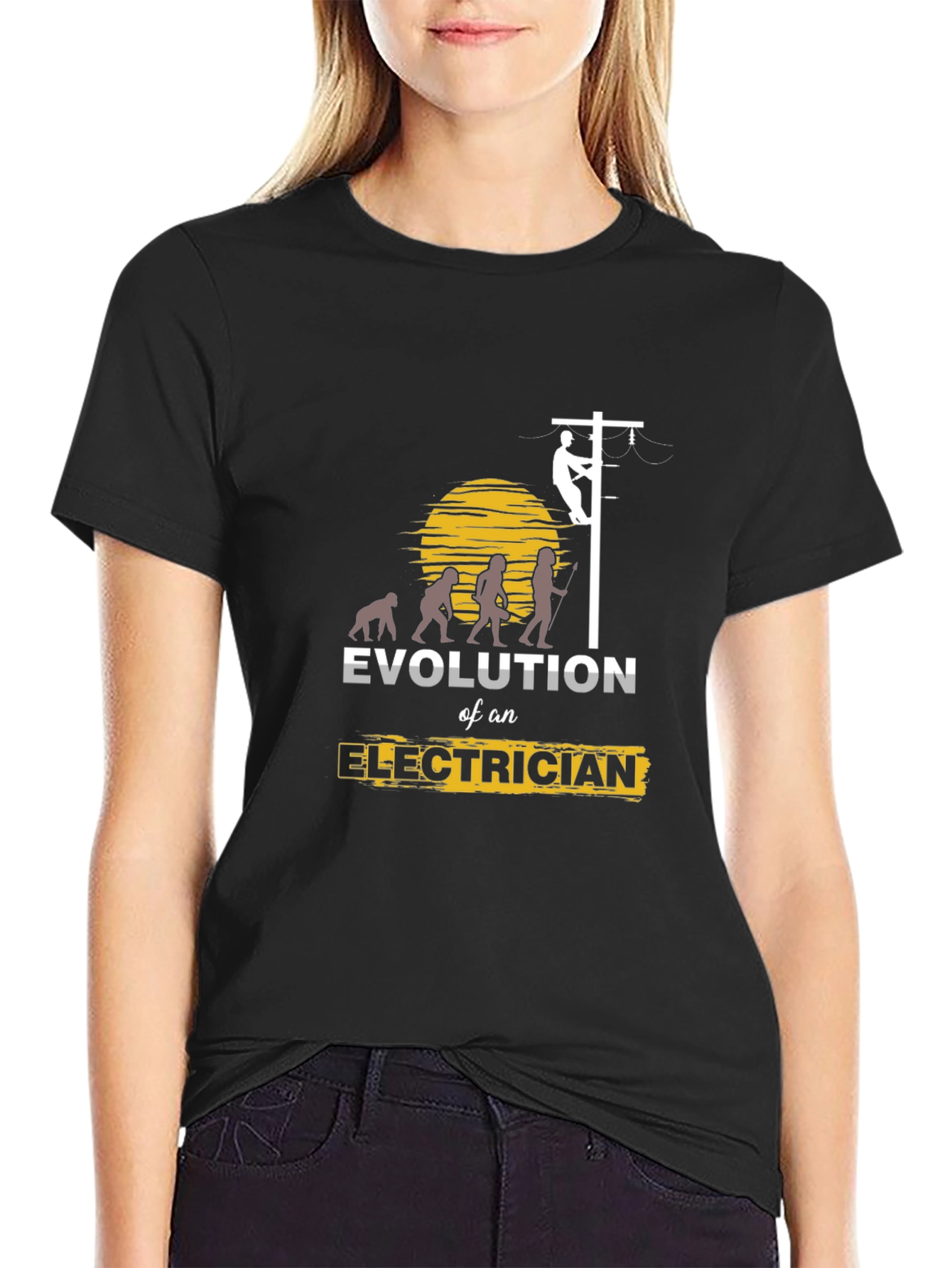 Evolution of an Electrician T-Shirt