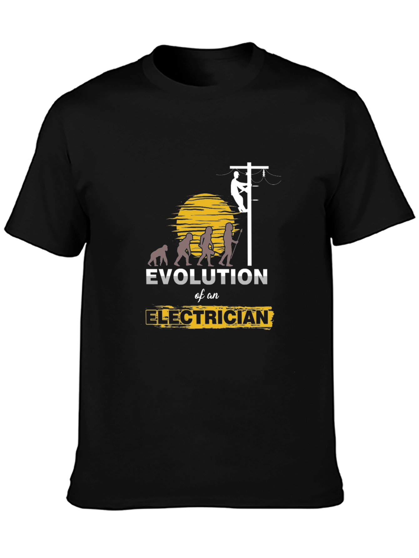Evolution of an Electrician T-Shirt