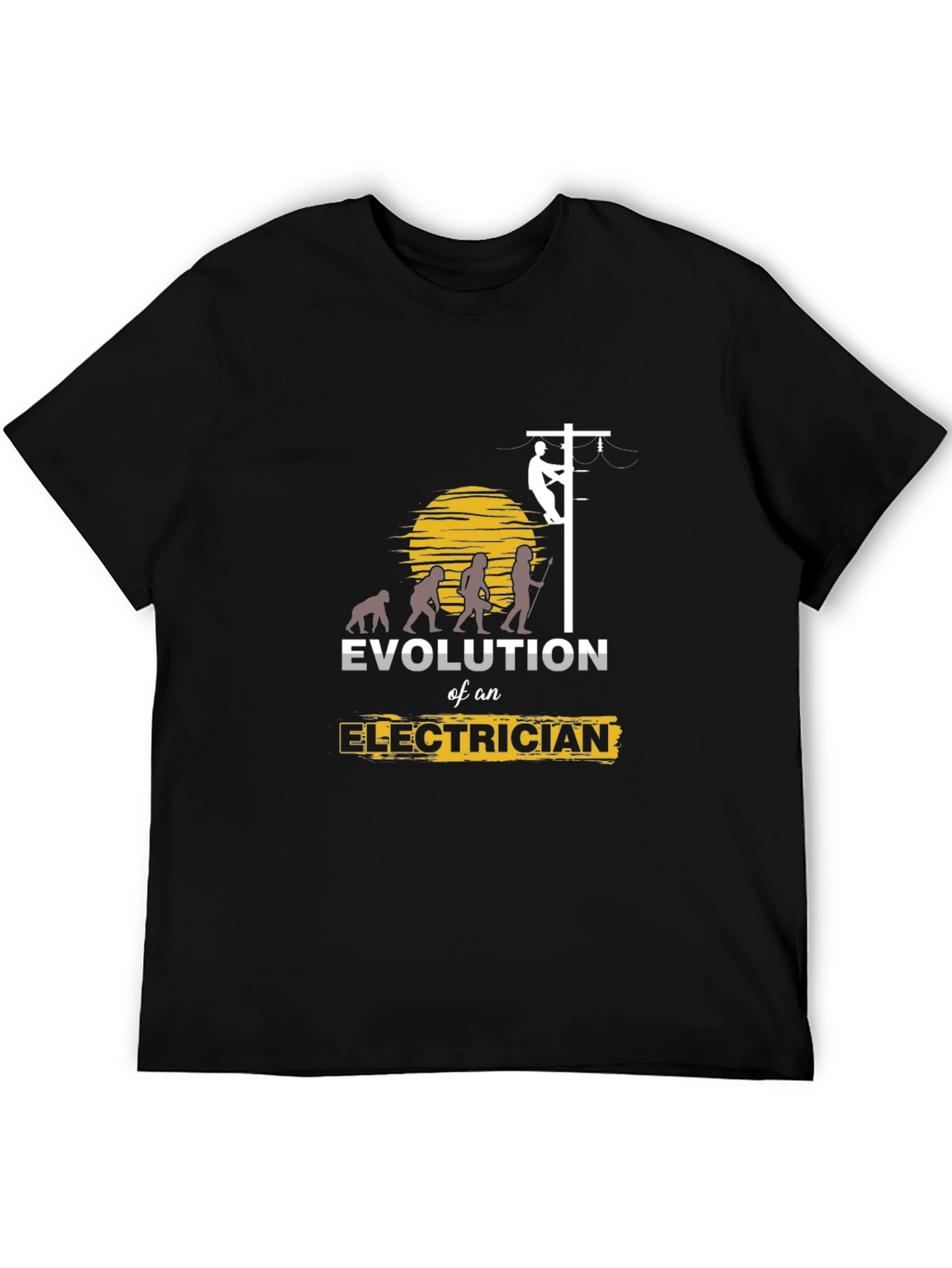 Evolution of an Electrician T-Shirt