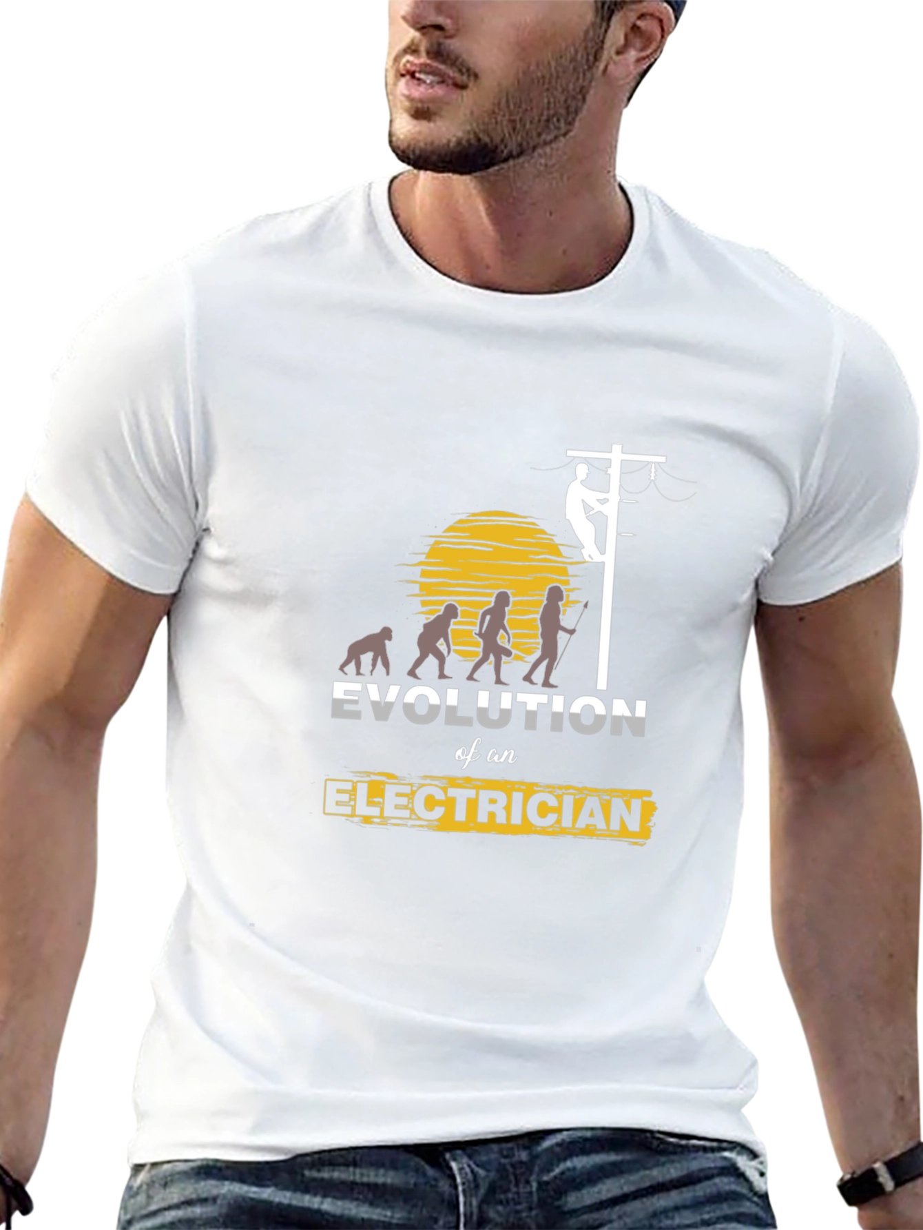Evolution of an Electrician T-Shirt