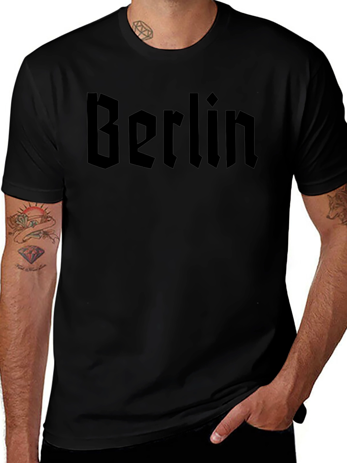 Berlin Gothic Style Black T-Shirt