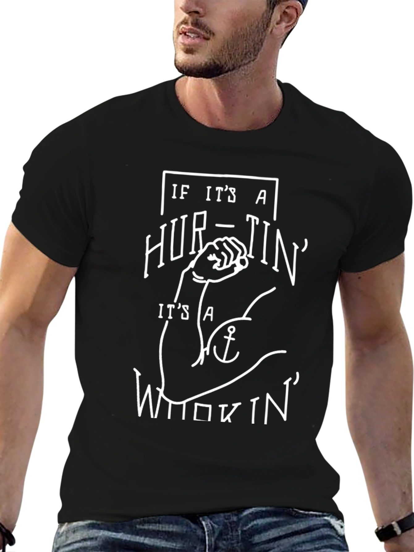Hurtin Whoopin Graphic Tee - Black