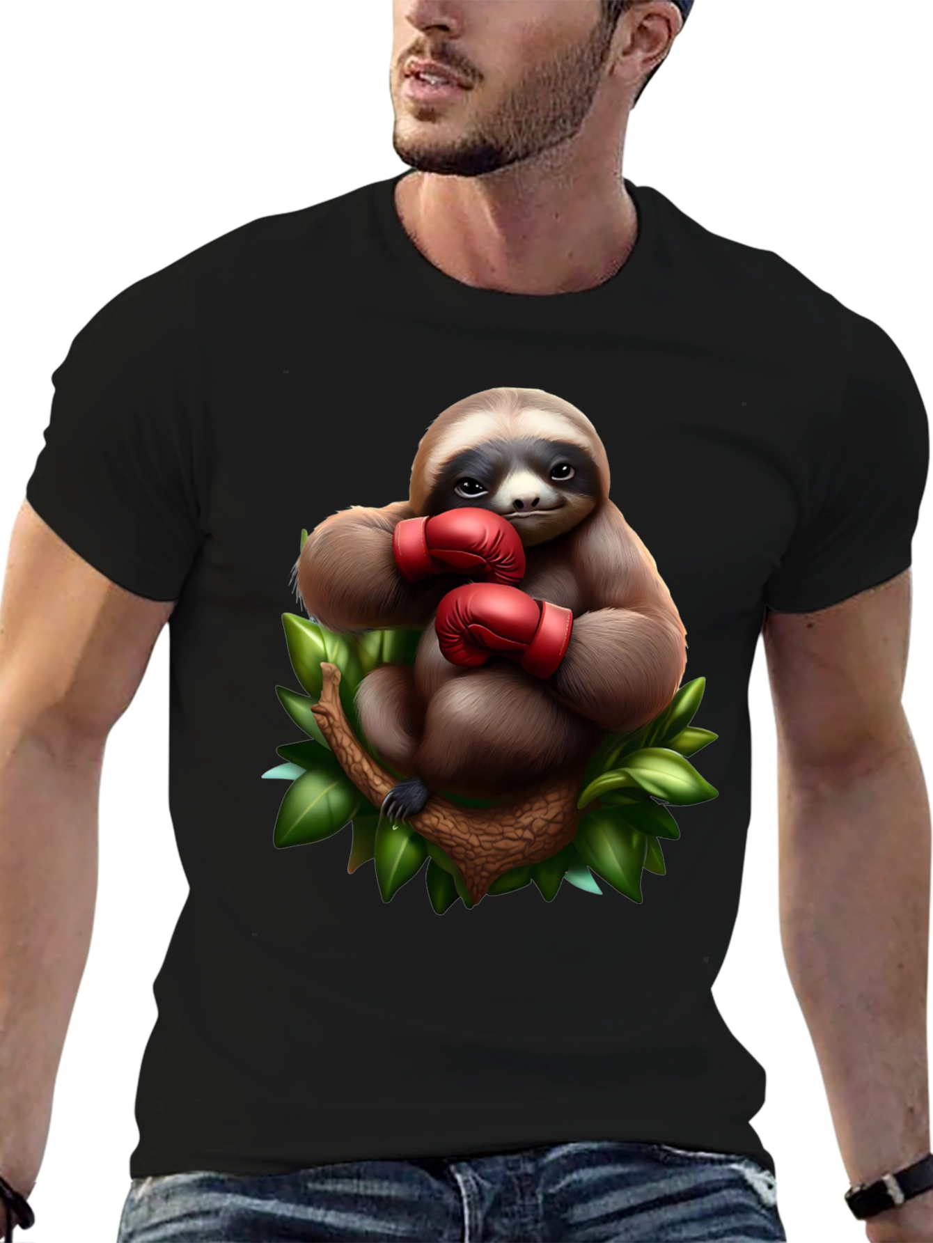 Sloth Boxer Graphic T-Shirt