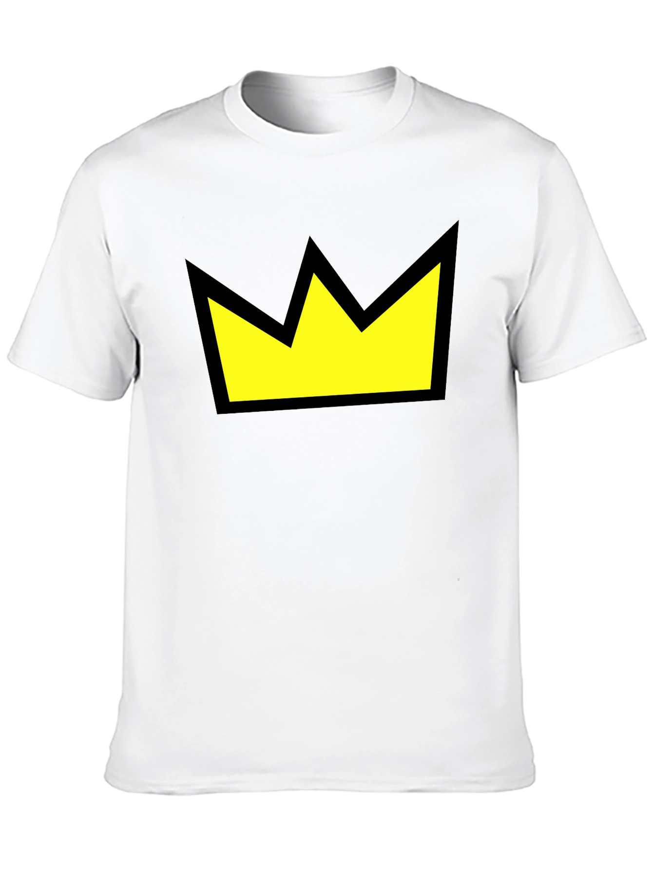Crown Graphic Tee - Black Cotton Casual Wear