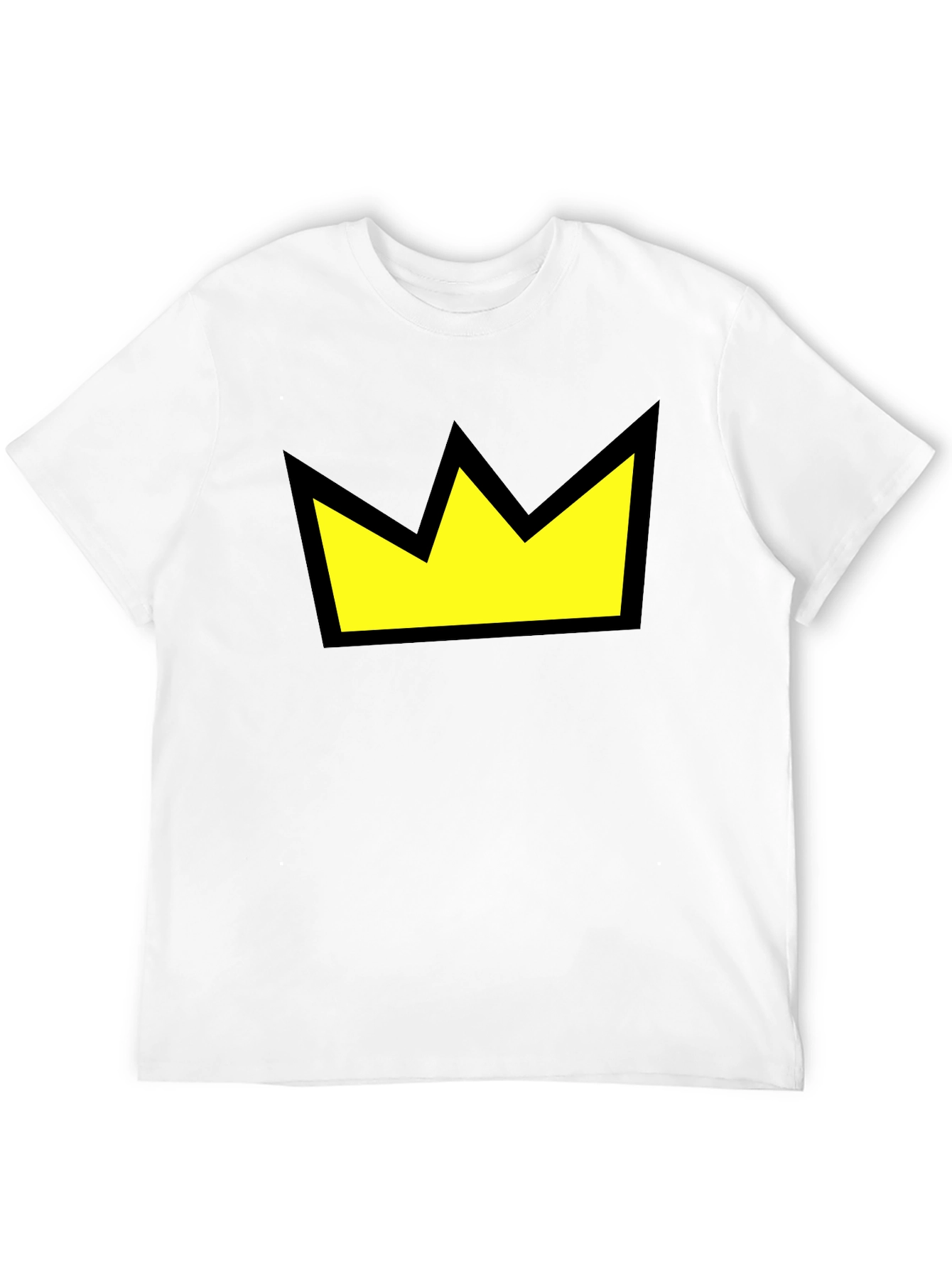 Crown Graphic Tee - Black Cotton Casual Wear