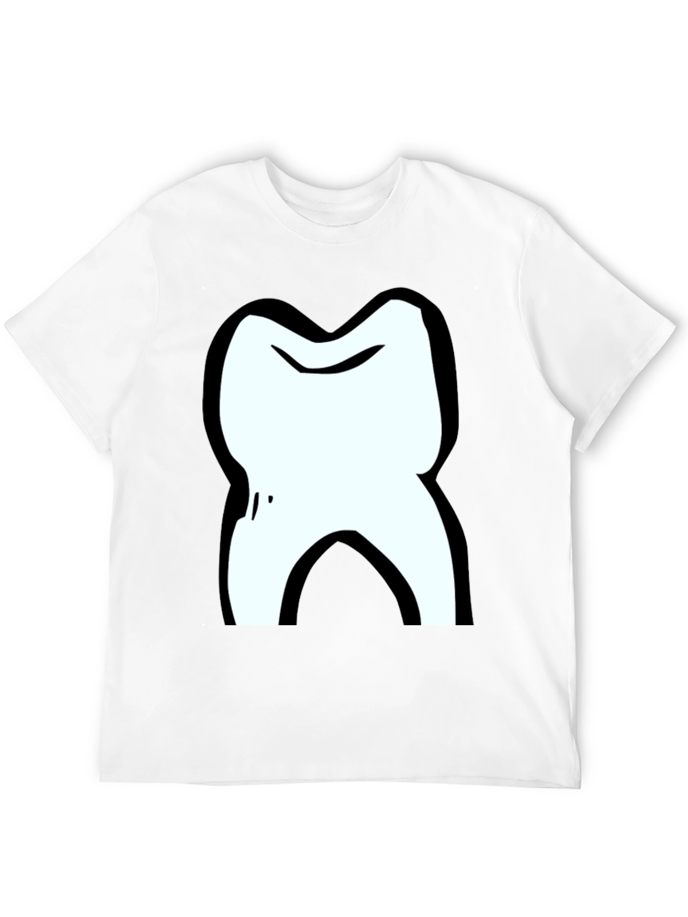 Cartoon Tooth Black T-Shirt