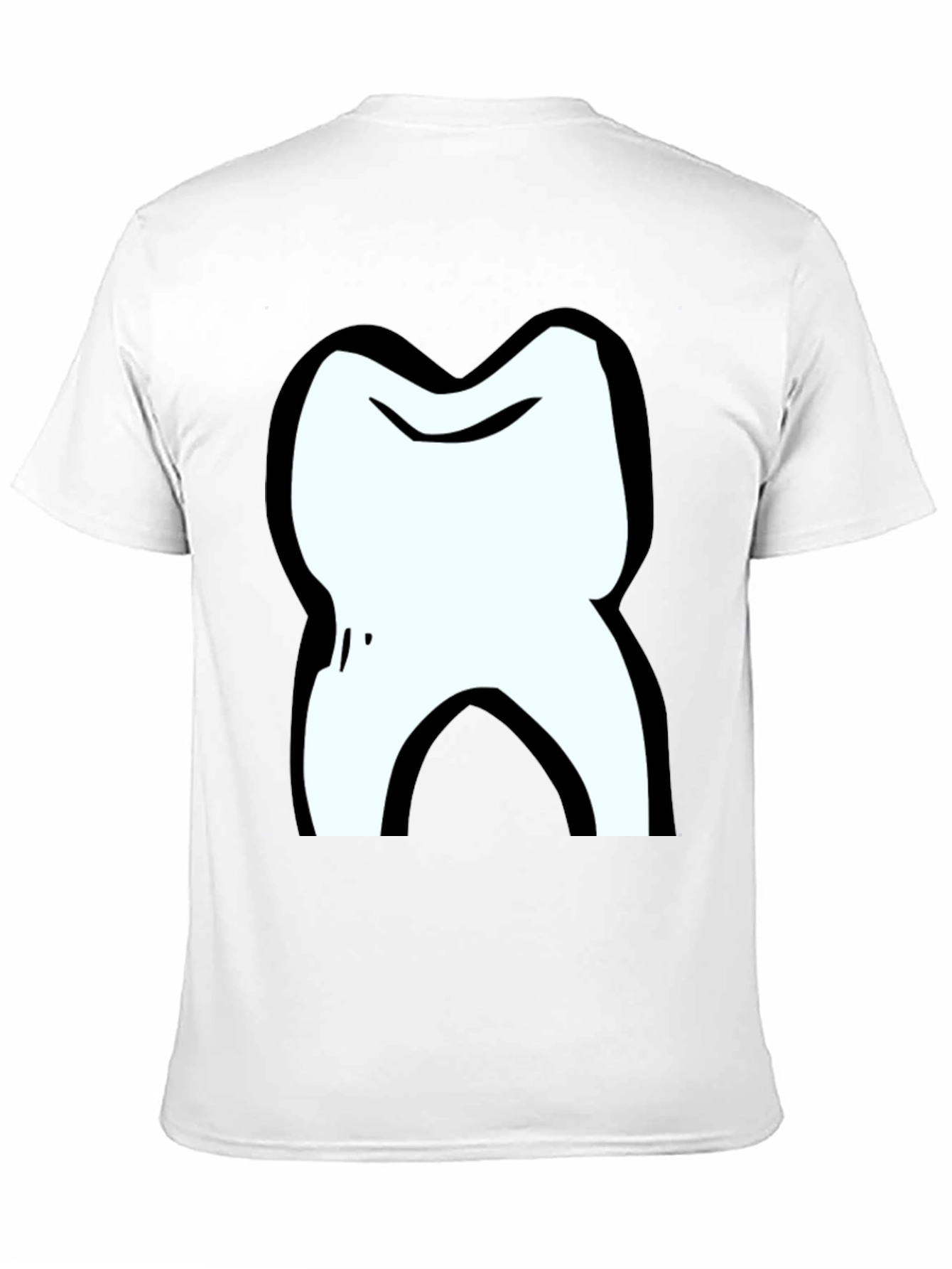 Cartoon Tooth Black T-Shirt