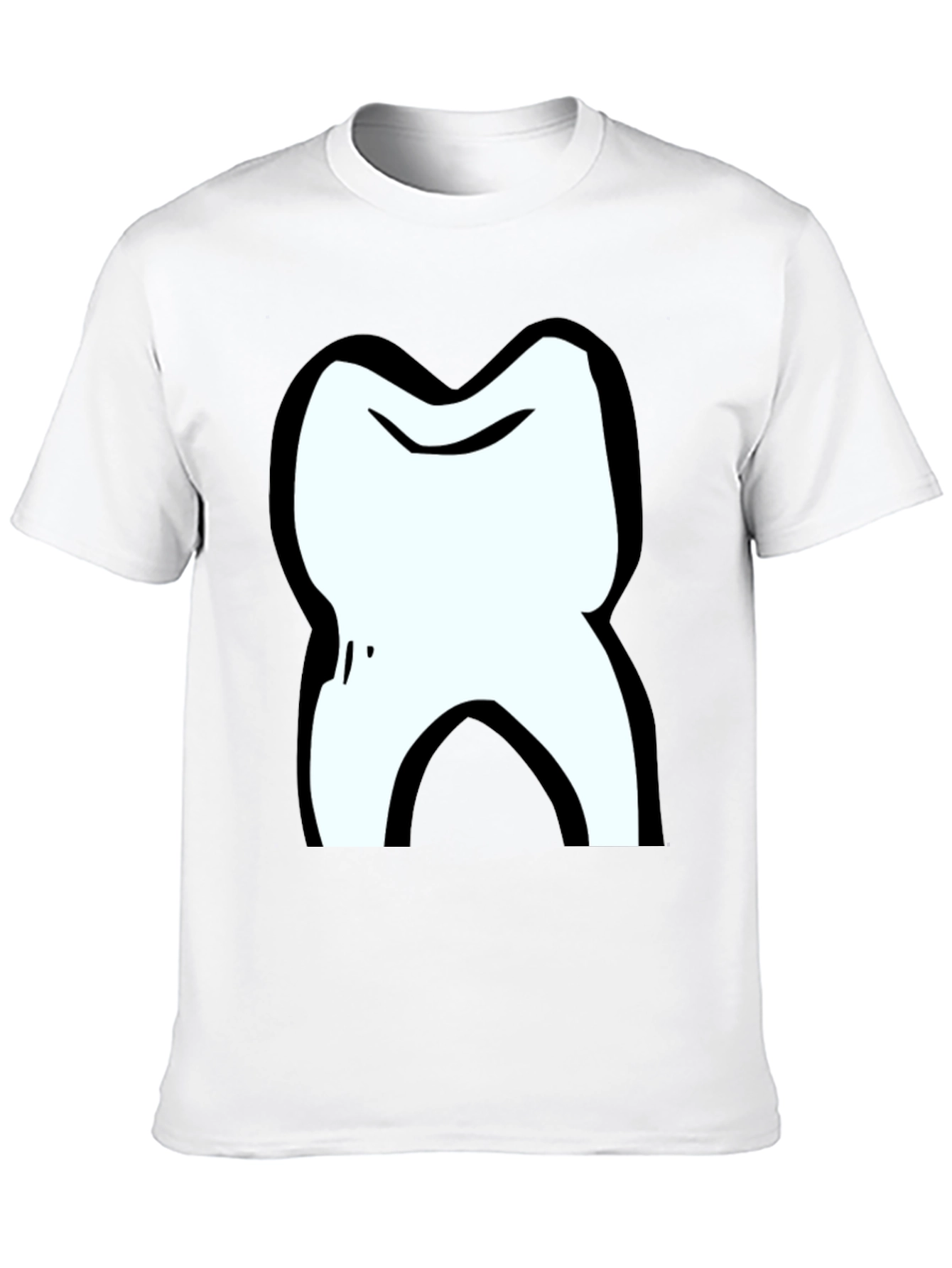 Cartoon Tooth Black T-Shirt