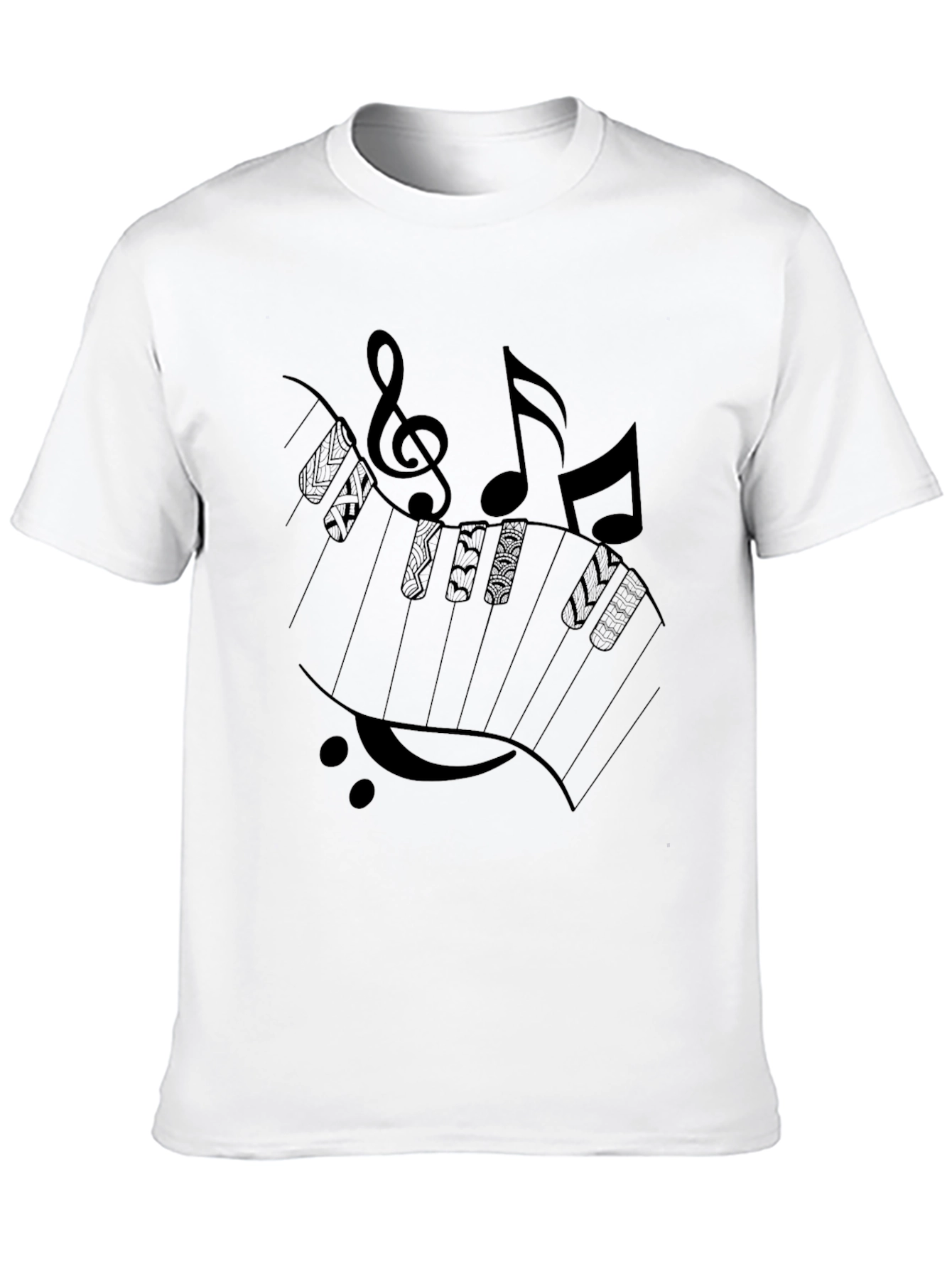Musical Piano Keys Graphic T-Shirt
