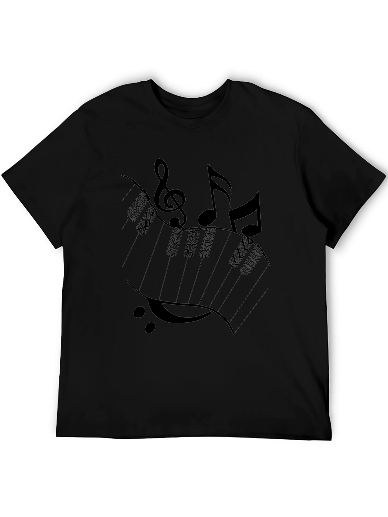 Musical Piano Keys Graphic T-Shirt