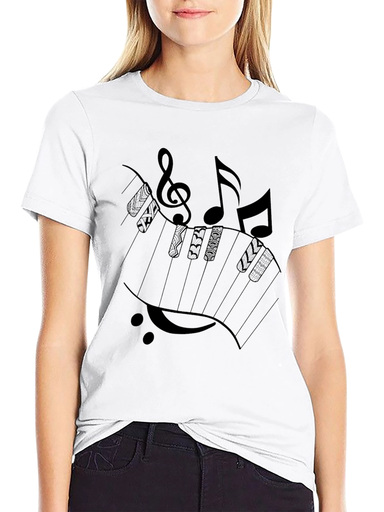 Musical Piano Keys Graphic T-Shirt