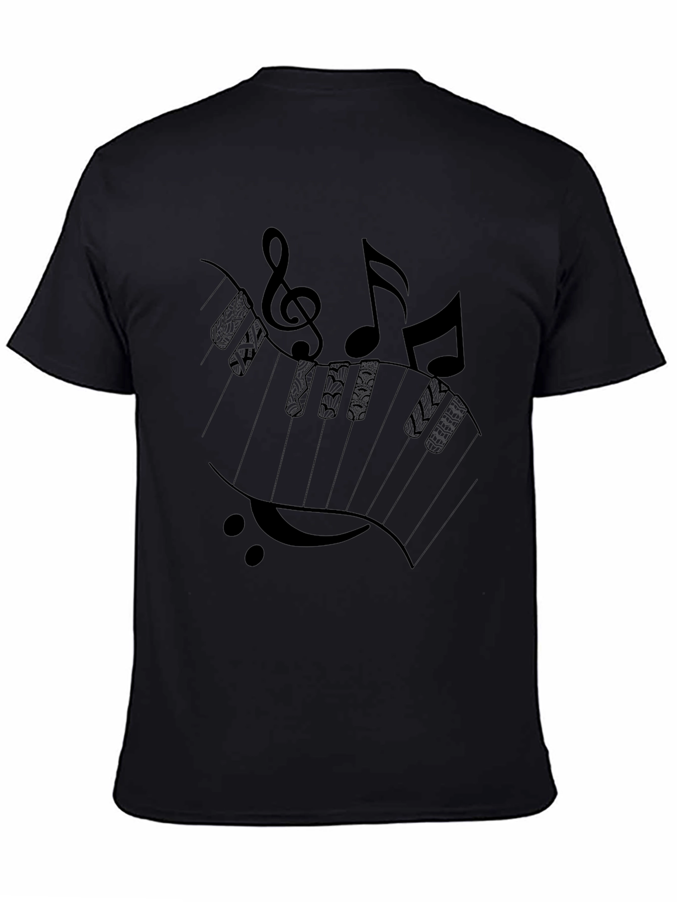 Musical Piano Keys Graphic T-Shirt