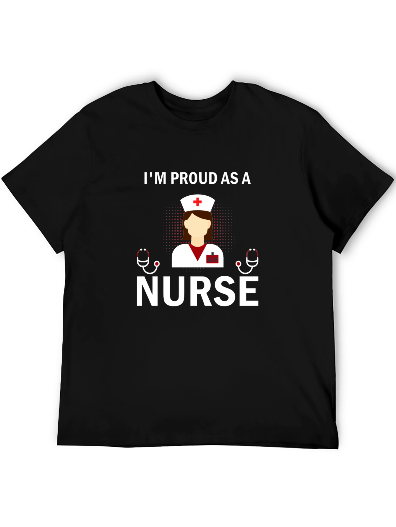 Proud Nurse Graphic T-Shirt - Black Cotton Tee