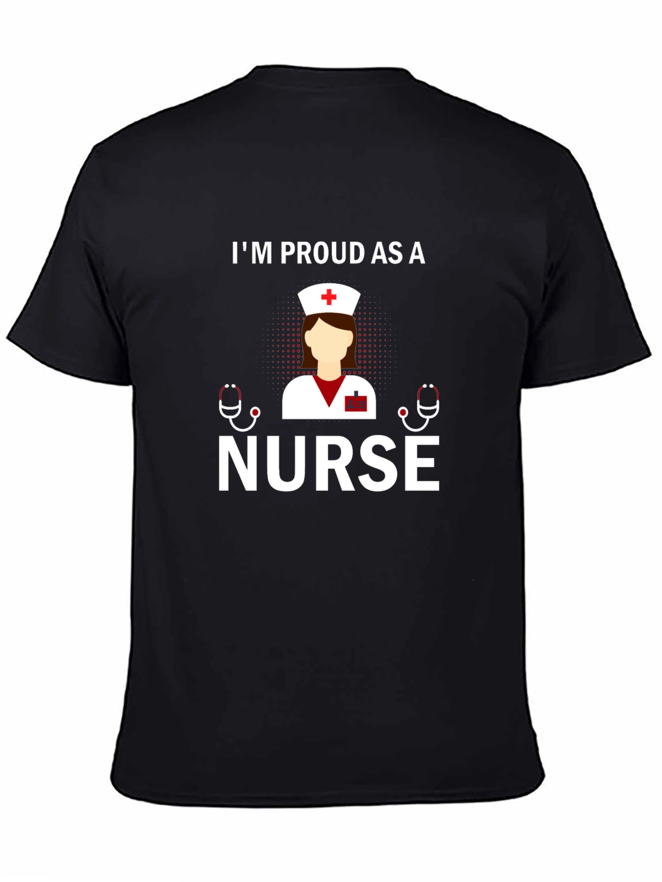 Proud Nurse Graphic T-Shirt - Black Cotton Tee
