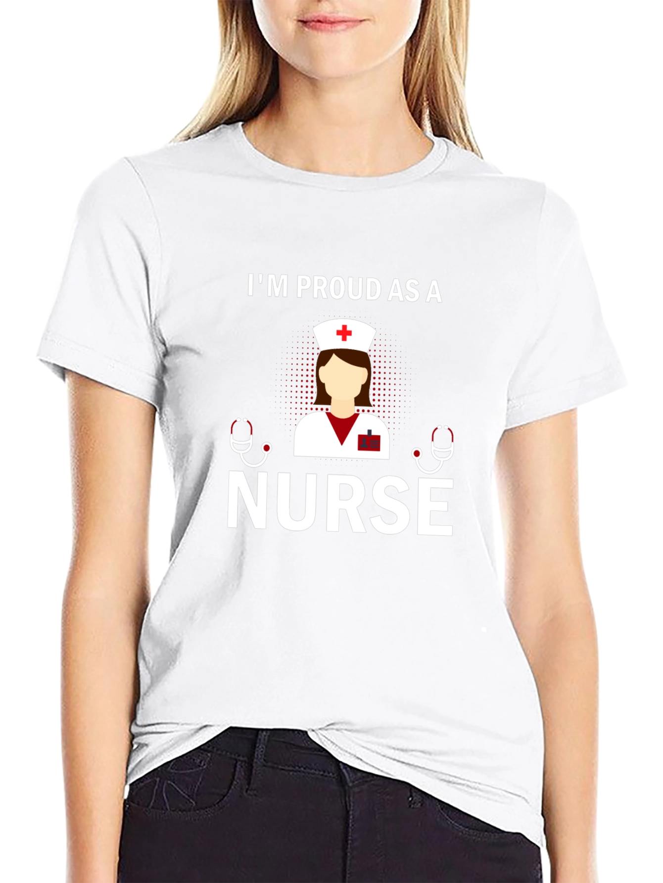 Proud Nurse Graphic T-Shirt - Black Cotton Tee