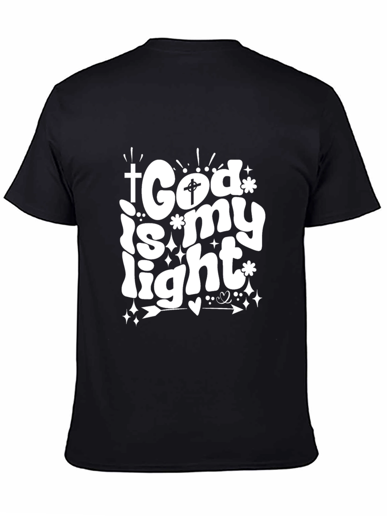 God Is My Light Christian Graphic T-Shirt