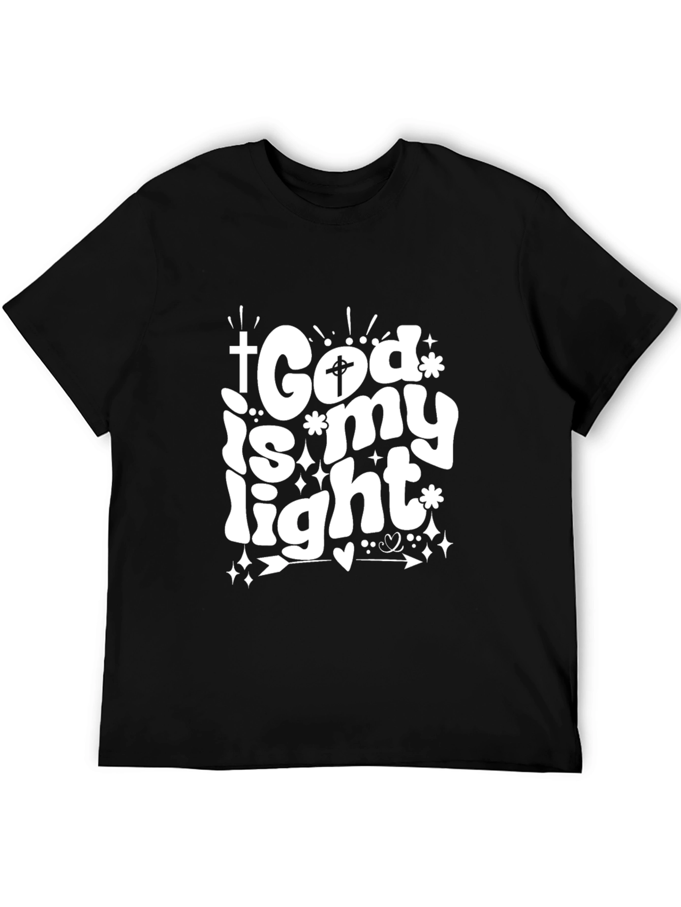 God Is My Light Christian Graphic T-Shirt