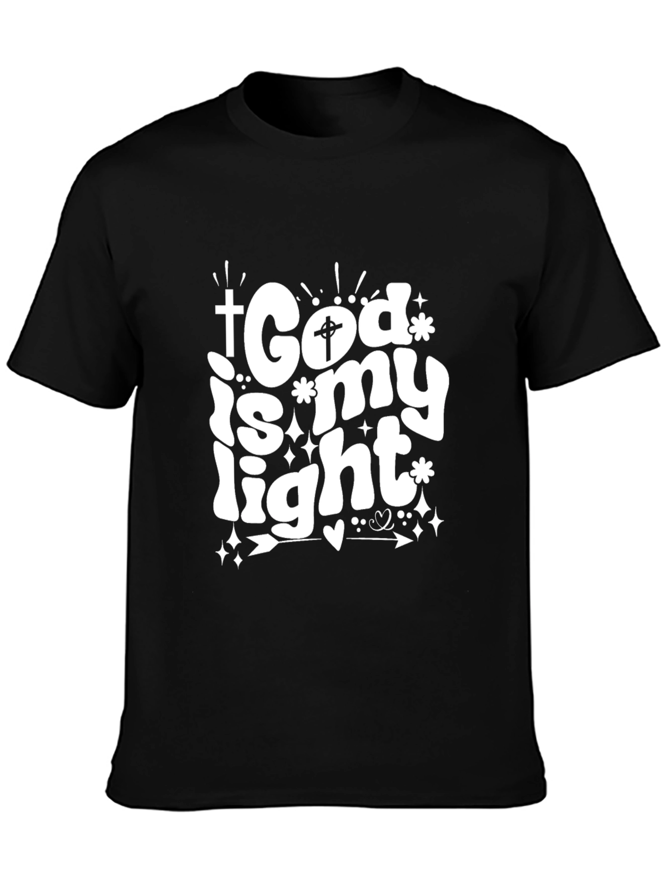 God Is My Light Christian Graphic T-Shirt