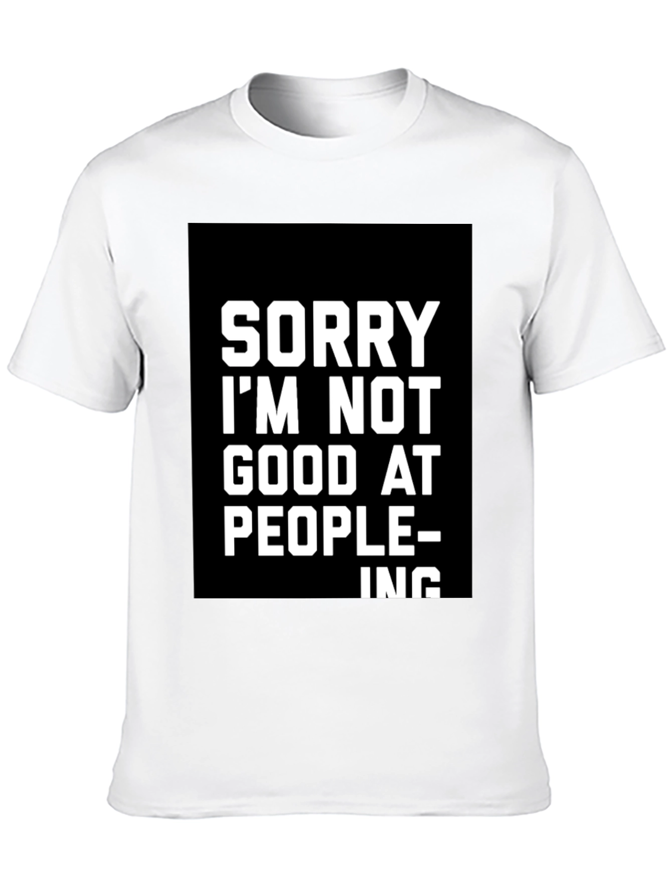 Funny Sarcastic Sorry Graphic Tee - Black