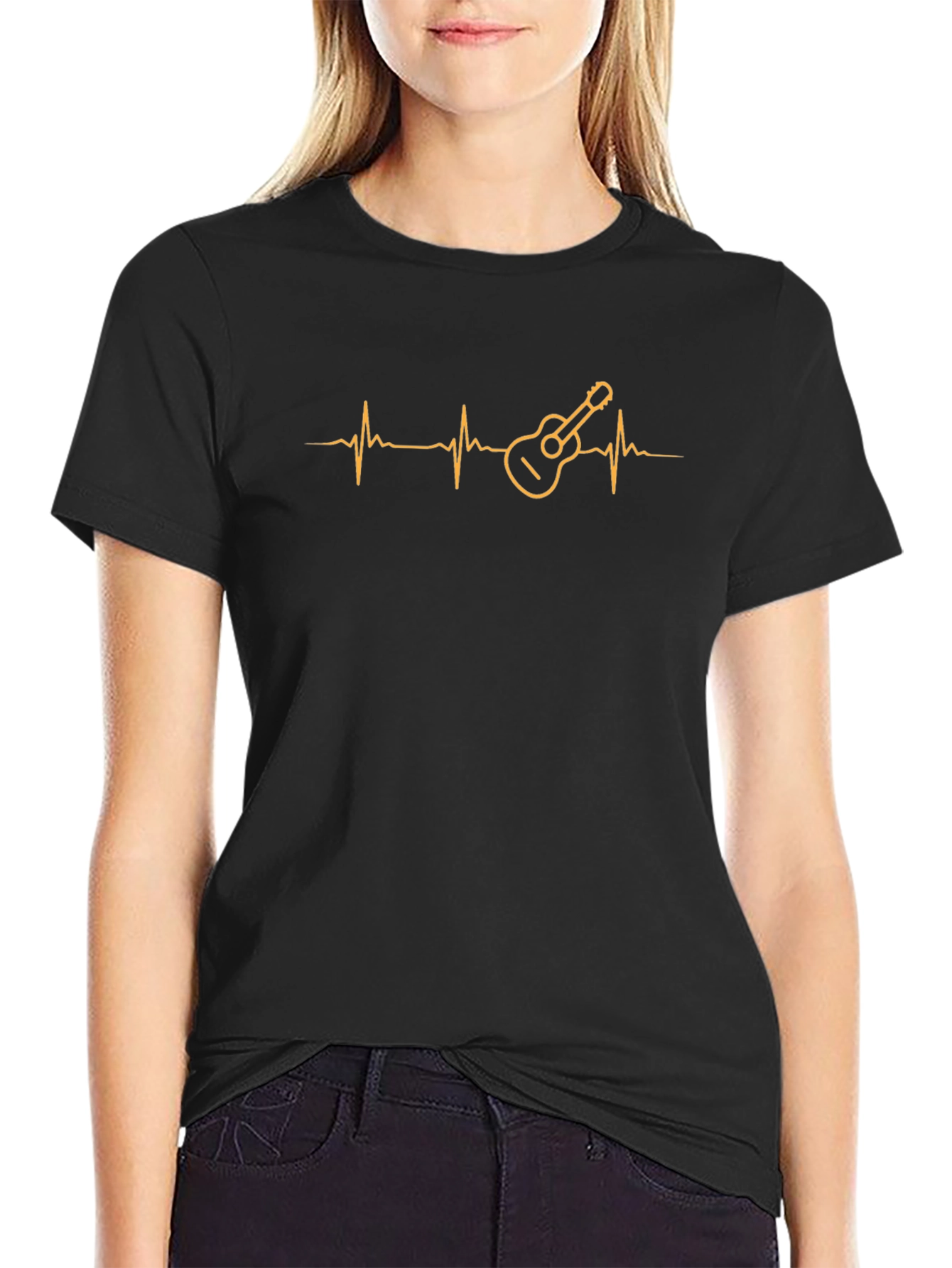 Guitar Heartbeat T-Shirt - Music Lover Tee