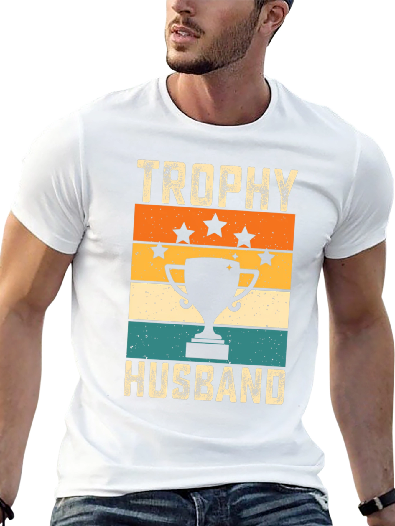 Trophy Husband Graphic Tee - Retro Style