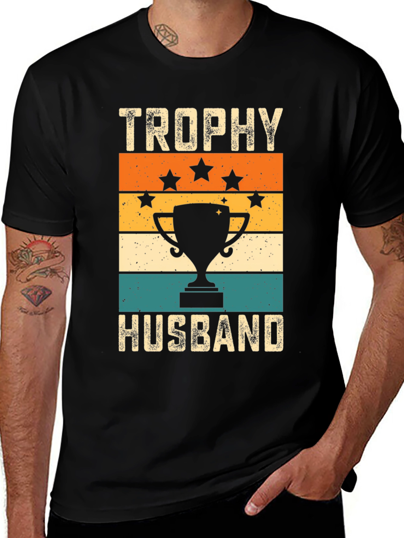 Trophy Husband Graphic Tee - Retro Style