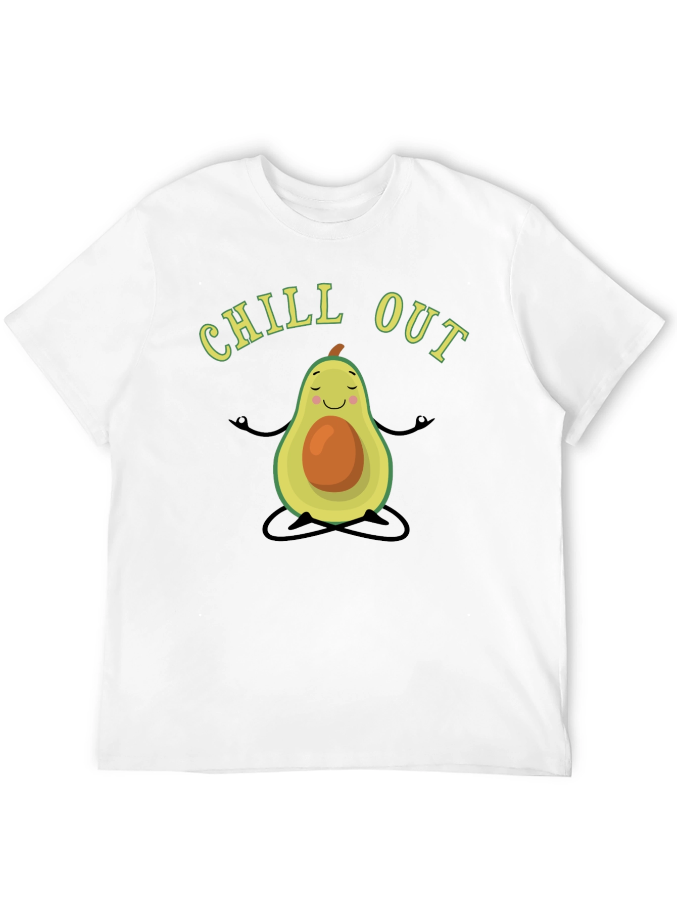 Chill Out Avocado Meditation T-Shirt - Black