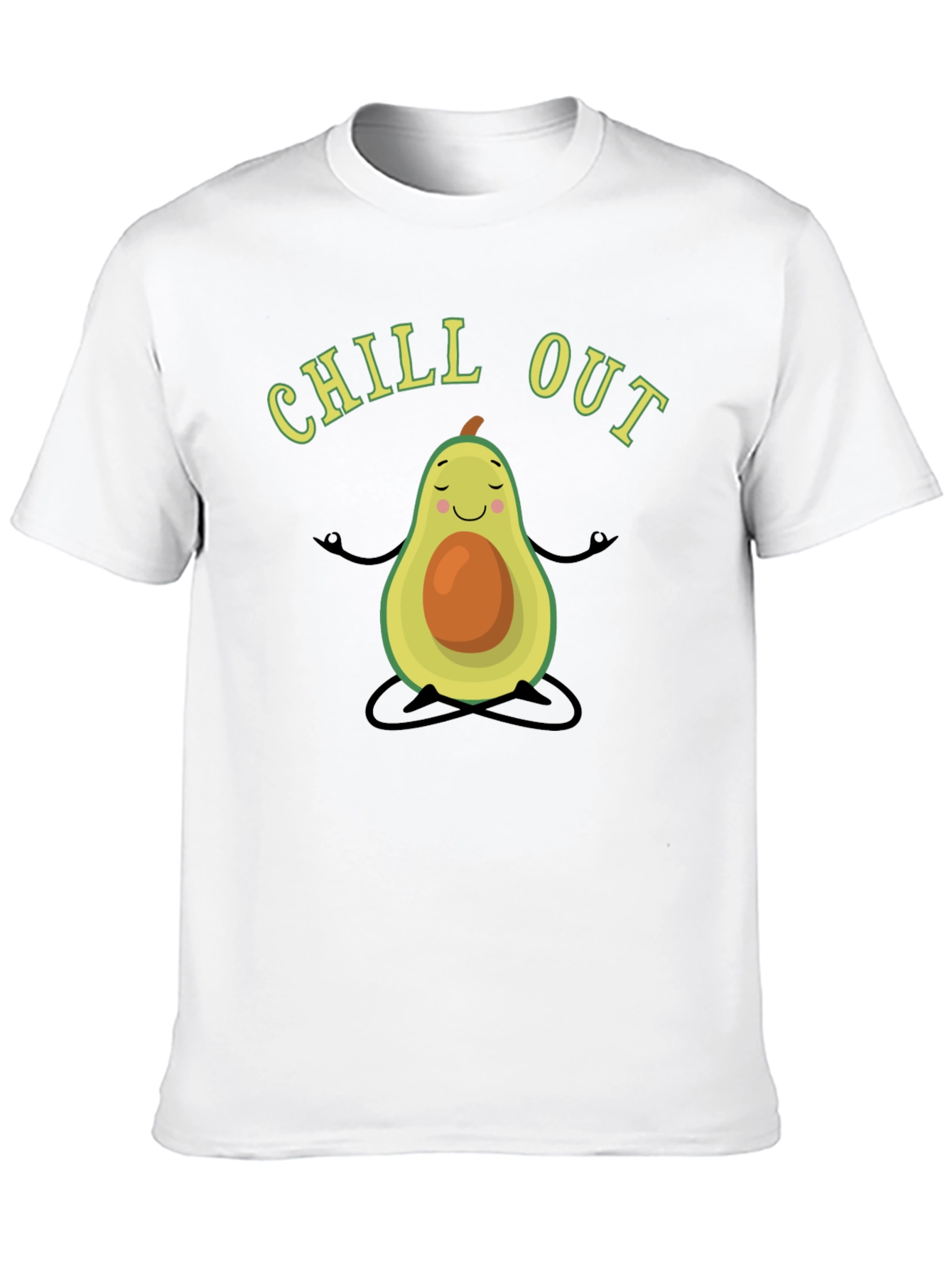 Chill Out Avocado Meditation T-Shirt - Black