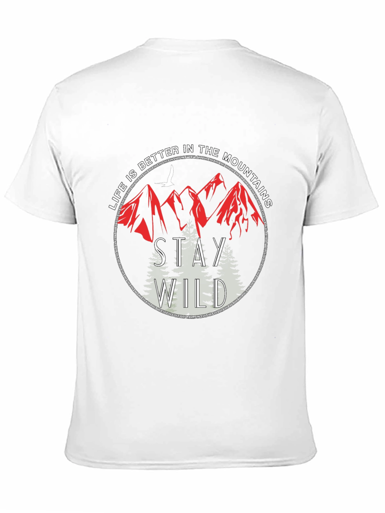 Stay Wild Mountain Graphic Tee - Black