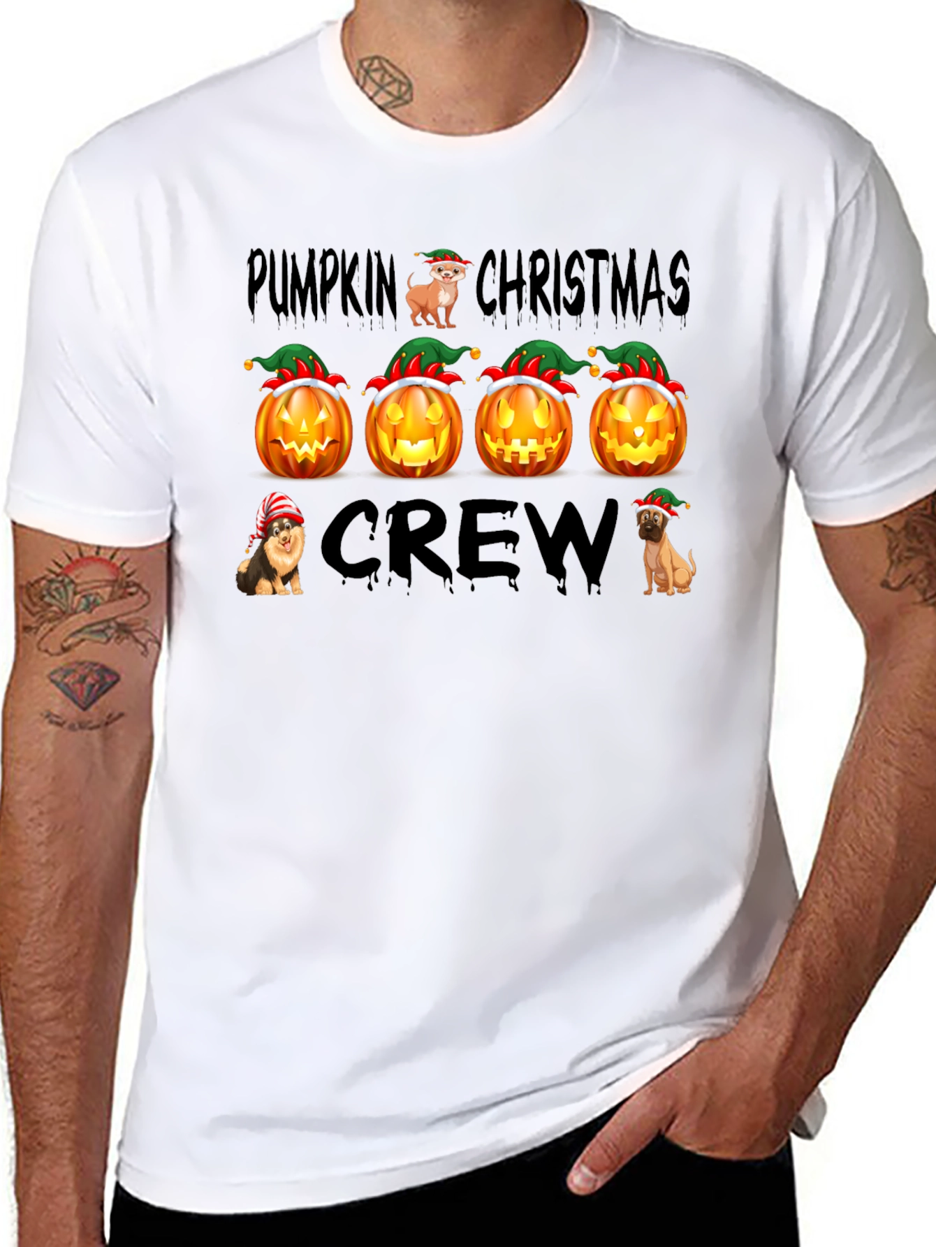 Pumpkin Christmas Crew T-Shirt