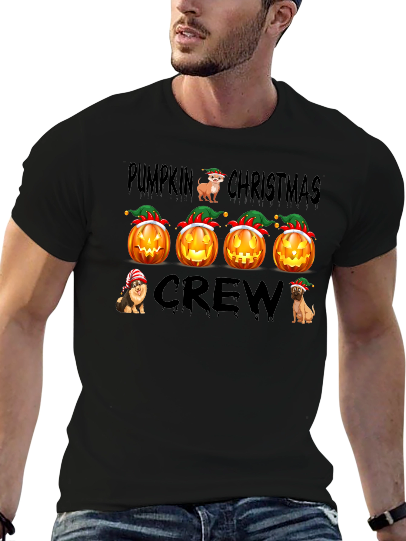 Pumpkin Christmas Crew T-Shirt