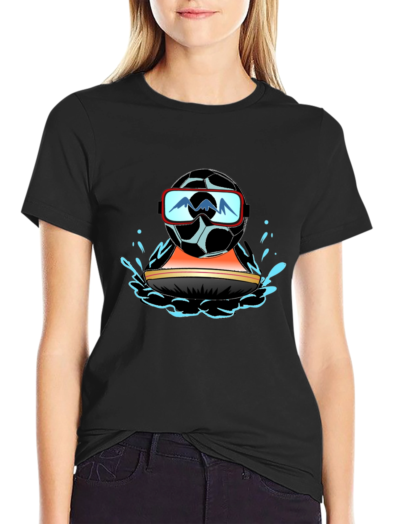 Cool Soccer Ball Water Sports T-Shirt