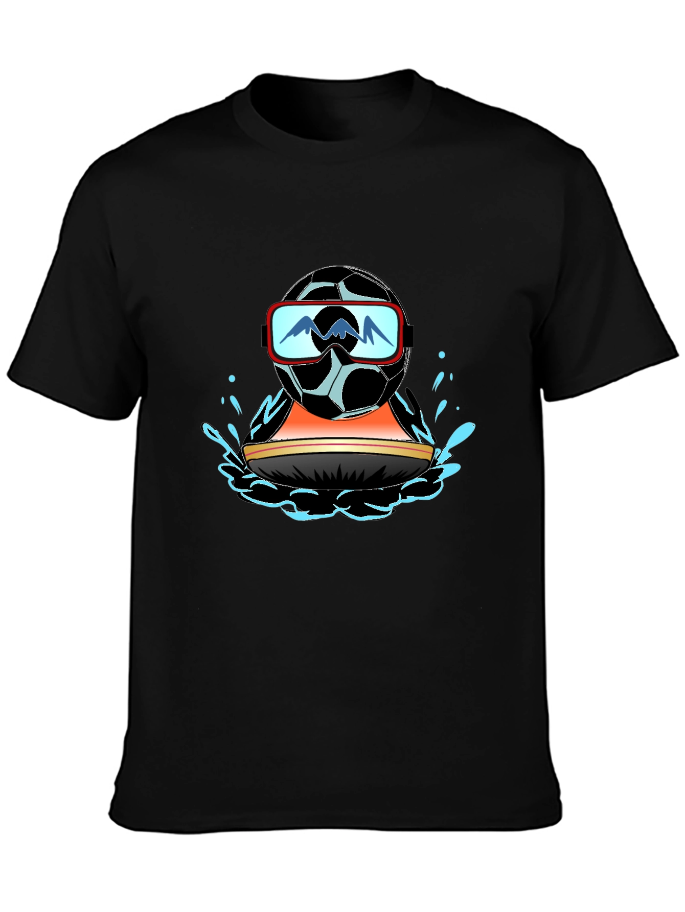 Cool Soccer Ball Water Sports T-Shirt