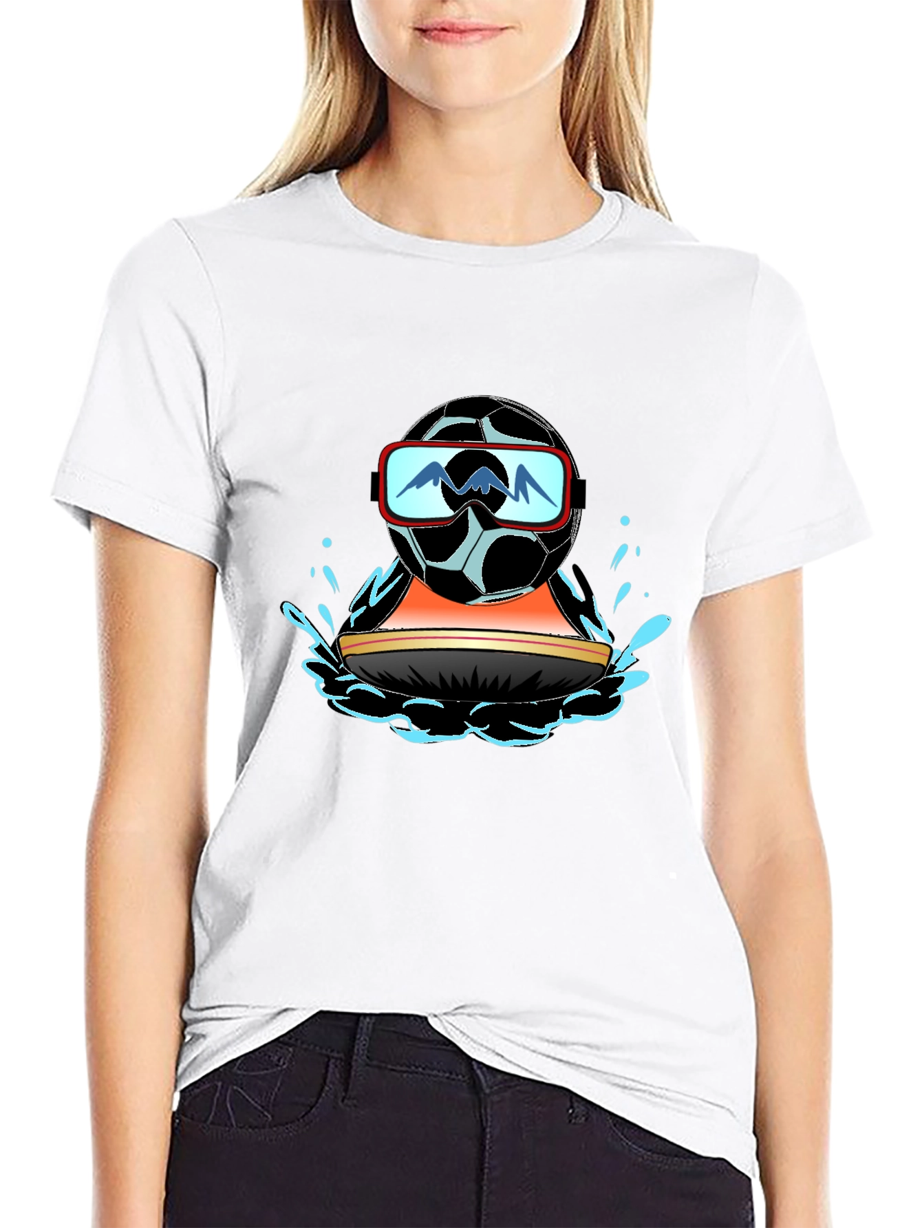 Cool Soccer Ball Water Sports T-Shirt