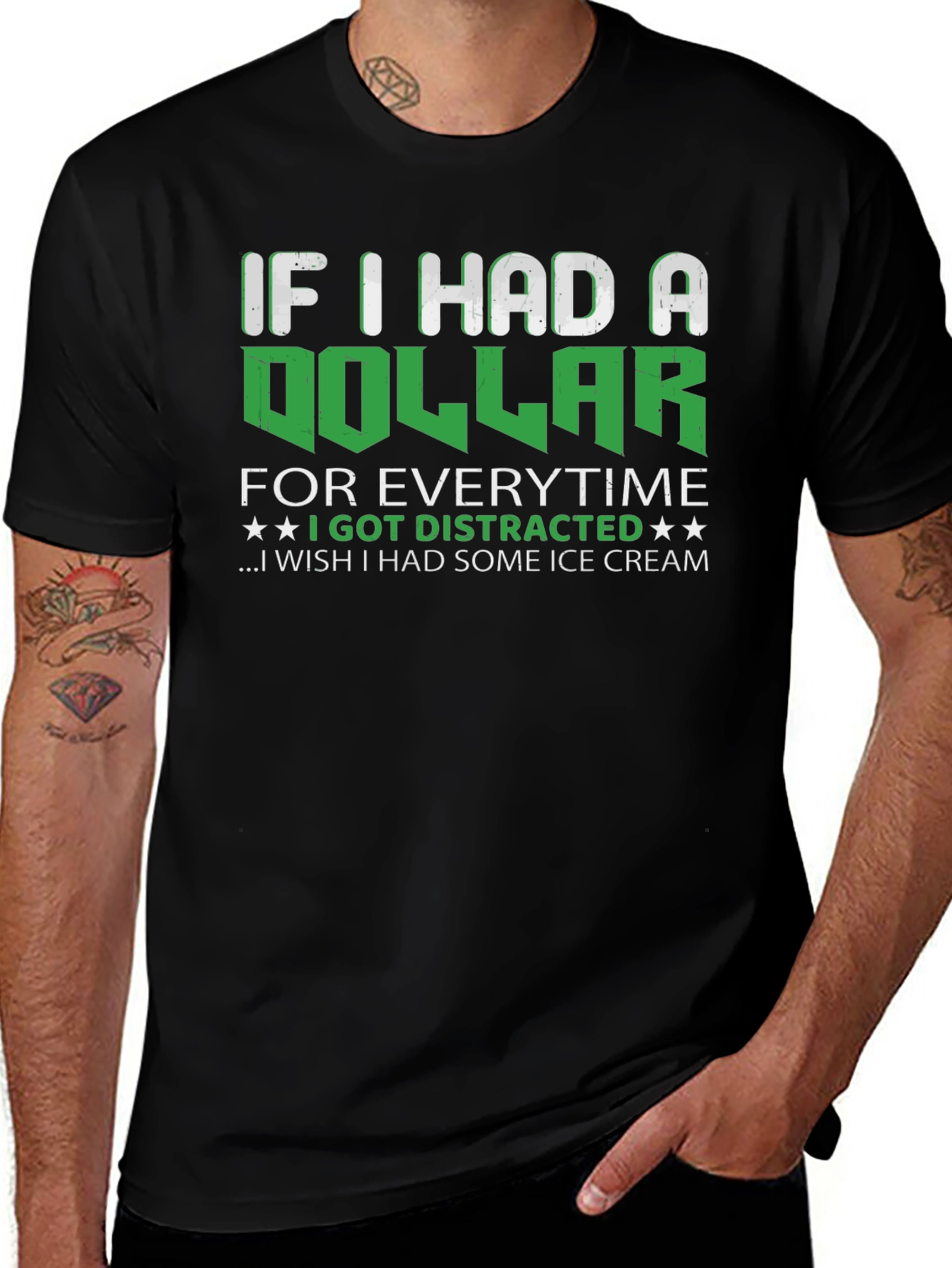 Funny Distracted Ice Cream T-Shirt