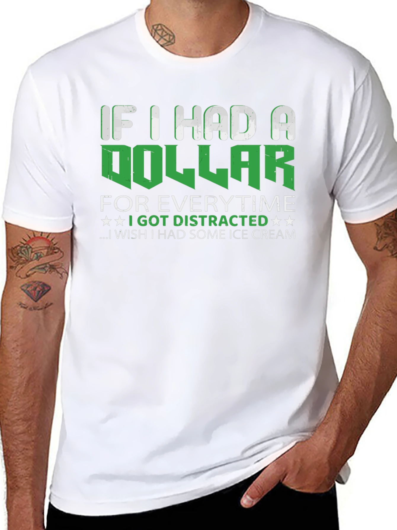 Funny Distracted Ice Cream T-Shirt